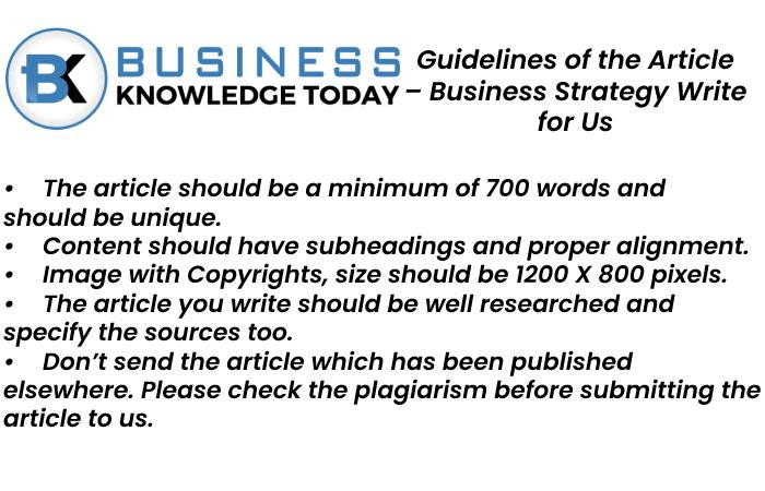 Guidelines of the Article Business Strategy